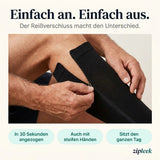 Einfach an, einfach aus: durchgehender Reißverschluss in 30 Sekunden