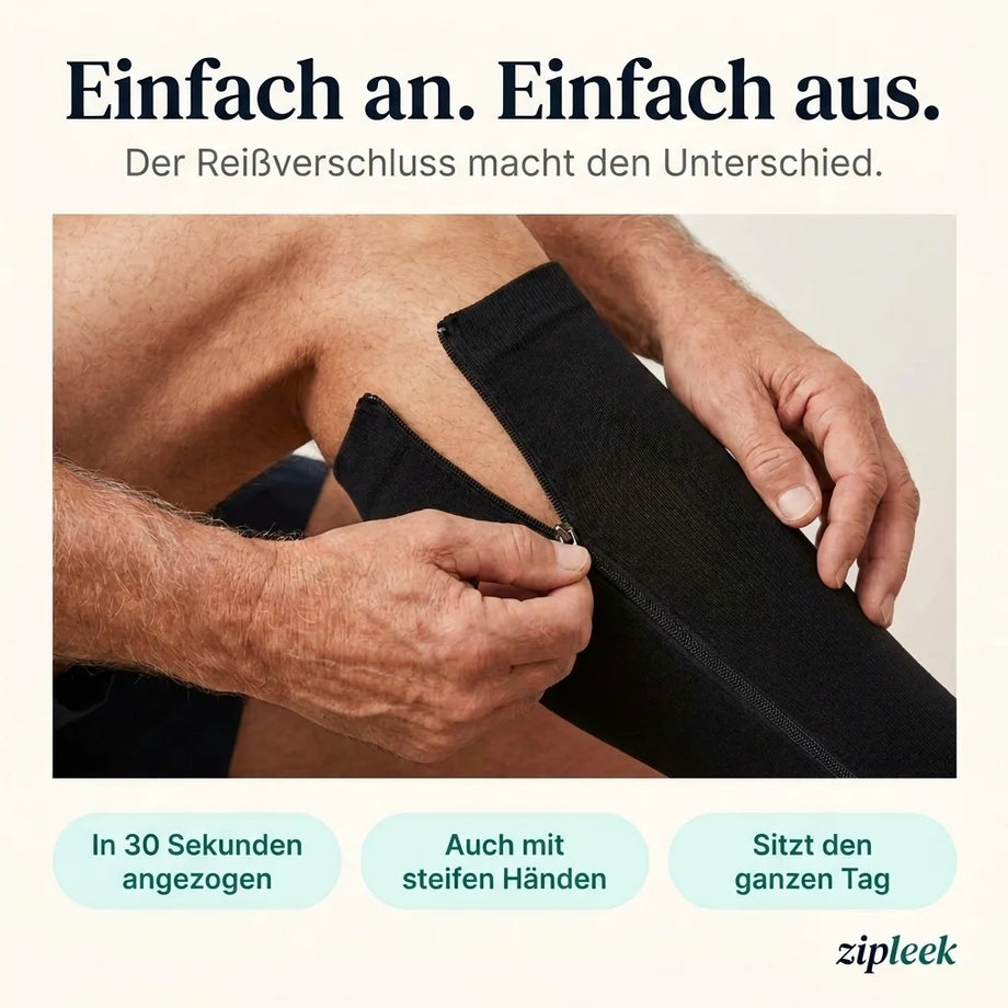 Einfach an, einfach aus: durchgehender Reißverschluss in 30 Sekunden