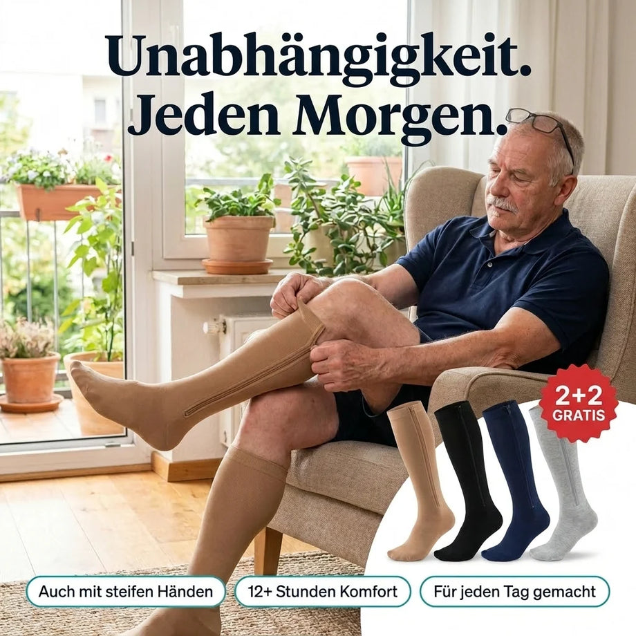 Zipleek™ Kompressionsstrümpfe mit Reißverschluss